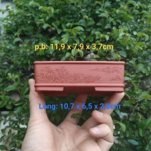 Chậu tử sa nguyên khoáng, điêu khắc thủ công mộc mạc (CN001)