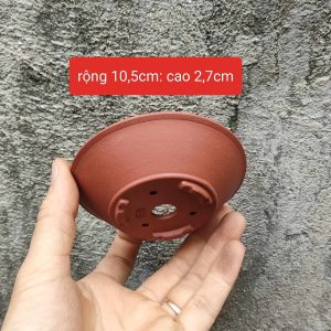 Chậu tử sa tròn miệng loe; size nhỏ T013