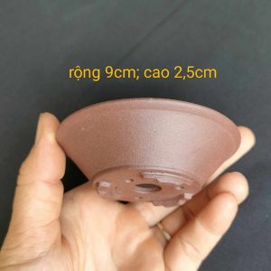 Chậu tử sa tròn, miệng loe; size nhỏ T024