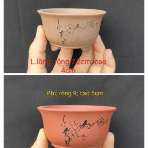 Chậu tròn điêu khắc thủ công T026