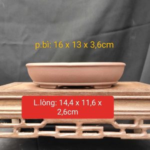 Chậu oval cạn, màu cánh dán OV013