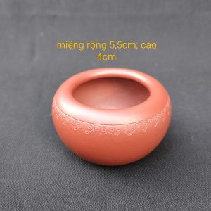 Chậu cát tím siêu mini, sắc bùn đỏ T008