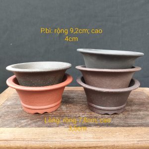 Chậu tử sa tròn miệng loe; size nhỏ T006