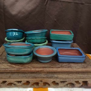 Bộ chậu mini phủ men bình dân (B006)