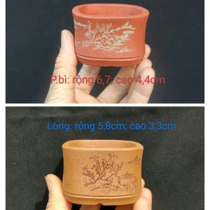 Chậu vuông điêu khắc thủ công; mô phỏng đốt tre V016