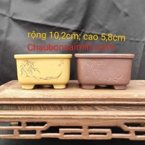 Chậu vuông điêu khắc thủ công V028