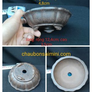 Chậu tử sa tròn cánh sen T042