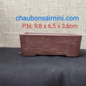 Chậu cát tím điêu khắc thủ công mộc mạc; size nhỏ CN029