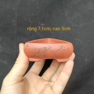 Chậu tam giác điêu khắc thủ công 3 mặt TG002