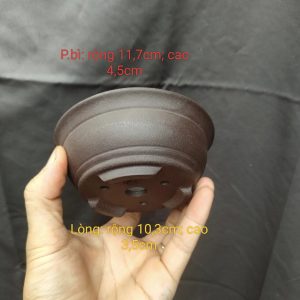 Bộ chậu tử sa tròn; mẫu chậu thau size nhỏ (T064)