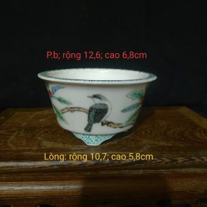 Bộ chậu tròn vẽ tay sắc nét; gam màu tươi sáng; họa tiết phong phú (T080)