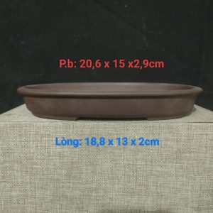 Chậu Oval cạn, màu cánh dán (OV026)